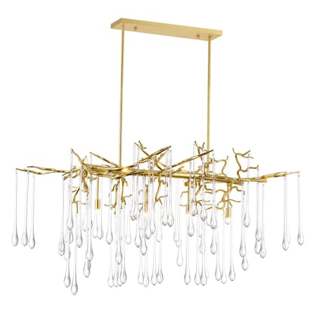 Cwi Lighting Anita 10 Light Chandelier With Gold Leaf Finish 1094P47-10-620